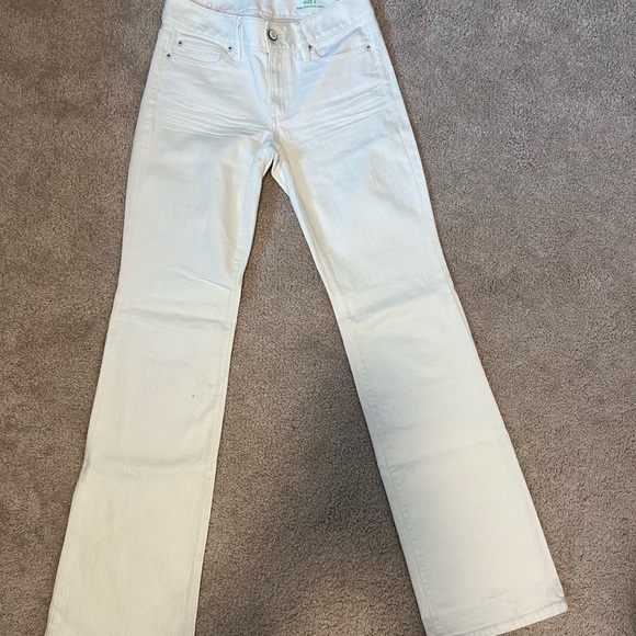 LILLY Pulitzer Women’s White “Babe” Bootcut Jeans Size 2 - Picture 2 of 15